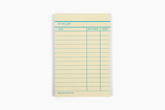 Library Card To Do List